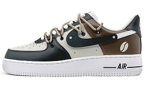 Nike Air Force 1 Anti-Slip Wear-Resistant Low-Top Skateboard Shoes Men's Black Brown 1 2664505