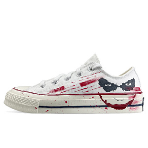 Converse 1970s Chuck Taylor Slip-Resistant Breathable Lightweight Low-Top Canvas Shoes Unisex White Red 1 2664952