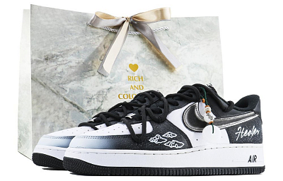 Nike Air Force 1 Skateboard Shoes Unisex Low-Top Black/White
