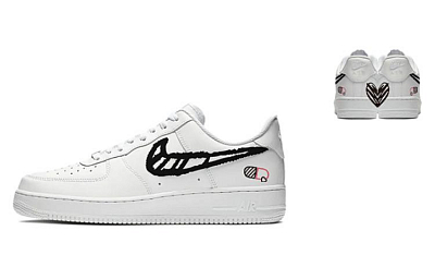 Nike Air Force 1 Anti-Slip Wear-Resistant Low-Top Skateboard Shoes Women's Pure White