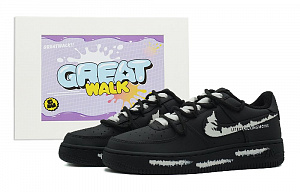 Nike Air Force 1 Slip Resistant, Abrasion Resistant, Lightweight Low top Skateboard Shoes Unisex Black White