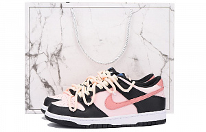 Nike Dunk Dopamine-induced Excitement Anti-Slip Wear-Resistant Low-Top Skateboard Shoes GS Black Pink