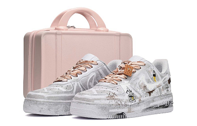 Nike Air Force 1 Low CUS ID Cappuccino Coverage Warm Low-Top Skateboard Shoes Men's Gray White