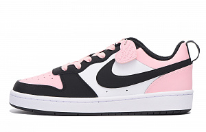 Nike Court Borough Chestnut Slip-Resistant Coverage Low-Top Skateboard Shoes GS Black Pink 1 2665872
