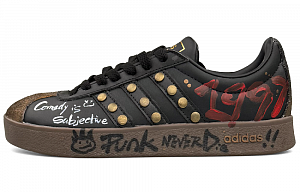 Adidas Neo Vl Court Anti-Slip Wear-Resistant Low-Top Skateboard Shoes Unisex Black Brown