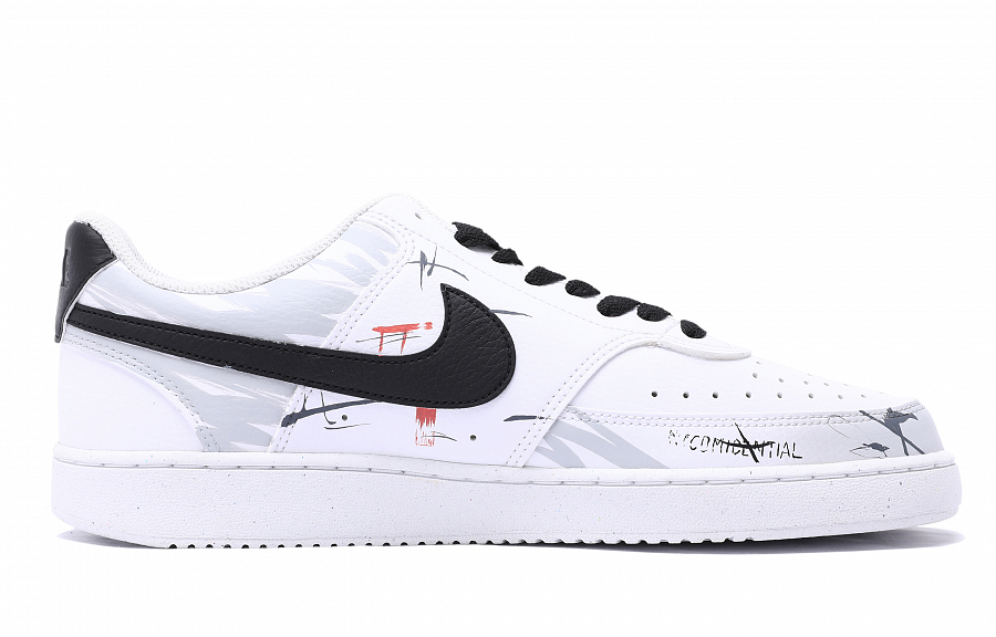 Nike Court Vision 1 Skateboard Shoes Men Low-Top White/Black/Gray купить в интернет-магазине Yoocart с быстрой доставкой по России.