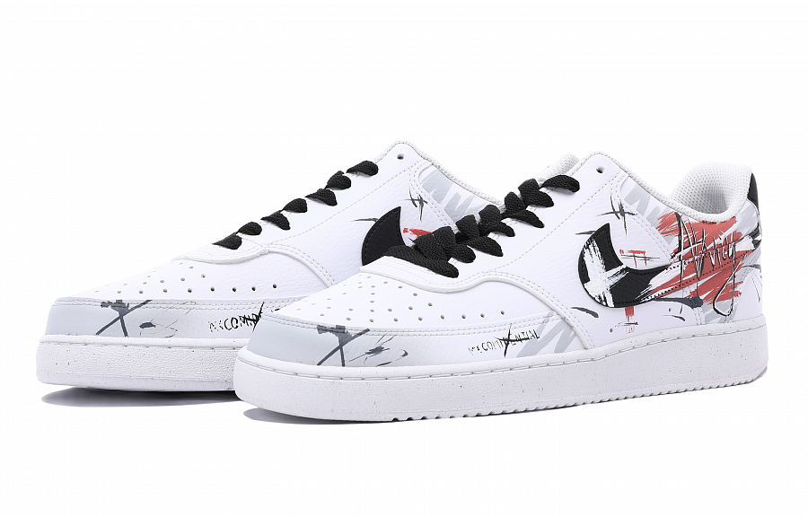 Nike Court Vision 1 Skateboard Shoes Men Low-Top White/Black/Gray купить в интернет-магазине Yoocart с быстрой доставкой по России.