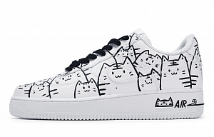 Nike Air Force 1 Skateboard Shoes Men's Low top Black/White 1 2666153