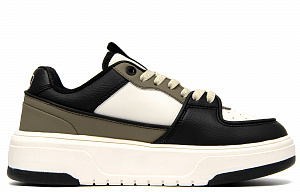 MLB Chunky Liner Spade Wheel Slip Resistant Height Increasing Low top Skateboard Shoes Unisex Beige Brown 1 2666366