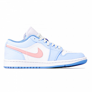 Jordan Air Jordan 1 WangWang Ice Cushioned Slip-Resistant Low-Top Vintage Basketball Shoes Women's Pink Blue 1 2666381
