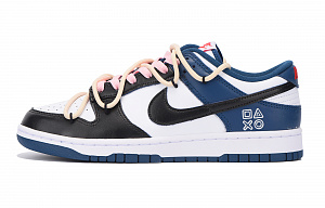 Nike Dunk Computer Gamer Box Anti-Slip And Wear-Resistant Lightweight Low-Top Skateboard Shoes Men's Black Blue 1 2666560