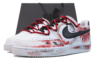 Nike Court Vision 1 Skateboard Shoes Men Low-Top Red