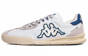Kappa Back to Back Anti Slip Wear Resistant Low Top Skateboard Shoes Unisex White Blue
