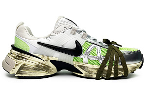 Nike V2K Run Non-slip Lightweight Low-Top Running Shoes Women's Silver Green 1 2666846
