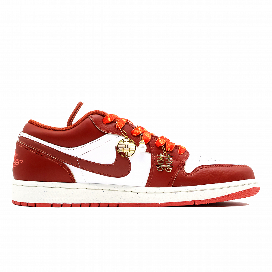 Jordan Air Jordan 1 Whale Heart Love Cushioned Slip-Resistant Low-Top Vintage Basketball Shoes GS White Red купить в интернет-магазине Yoocart с быстрой доставкой по России.