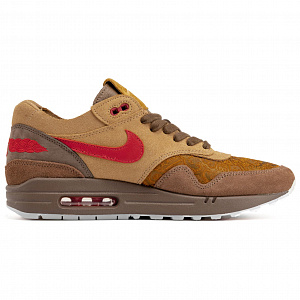 CLOT x Nike Air Max 1 Low-Top Casual Running Shoes Unisex Brown Yellow 1 2667603