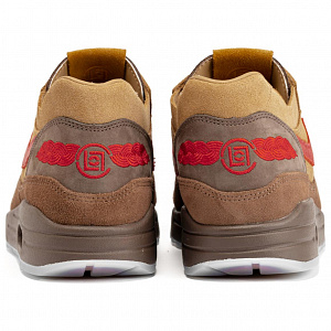 CLOT x Nike Air Max 1 Low-Top Casual Running Shoes Unisex Brown Yellow 3 2667605