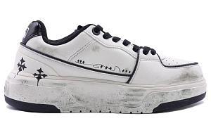 MLB Chunky Liner Gothic Town Wear-Resistant Height Increasing Low-Top Skateboard Shoes Unisex Black White 1 2668239