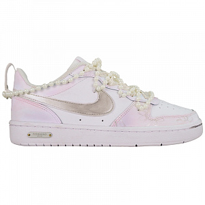 Nike Court Borough Anti Slip Wear Resistant Low Top Skateboard Shoes GS Pink White 1 2668261
