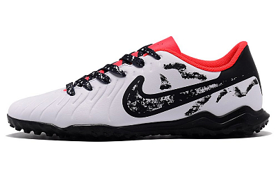 Nike Tiempo Legend 10 TF Rubber Broken Studs Anti-Slip Wear-Resistant Soccer Shoes Men's Black White