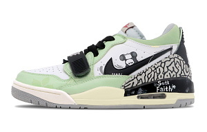Jordan Legacy 312 Low-Top Vintage Basketball Shoes GS Black Green 1 2668688