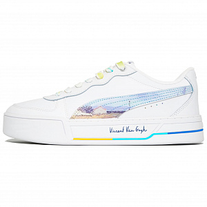 PUMA Skye Kaleidoscope, Rice Fragrance, Box Low Top Skateboard Shoes Women's White 1 2668757