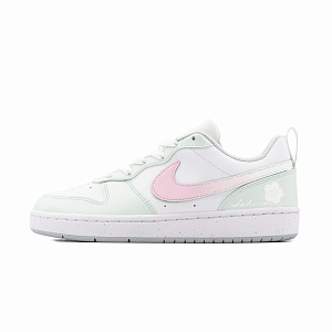 Nike Court Borough Cushioning Quick Dry Low-Top Skateboard Shoes GS White Green Pink 1 2668861