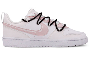 Nike Court Borough Low White Sneakers Anti Slip Wear Resistant Low Top Skateboard Shoes GS Beige Pink 1 2668889
