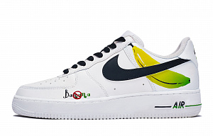 Nike Air Force 1 07 811 Low-Top Skateboard Shoes Unisex White Yellow Green 1 2668907