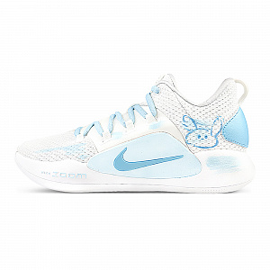 Nike Hyperdunk X Cushioned Slip-Resistant Breathable Lightweight Low-Top Basketball Shoes Men's White Blue 1 2668964