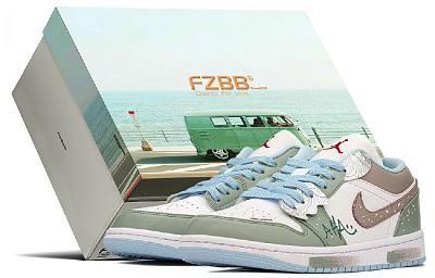 Jordan Air Jordan 1 Low Top Vintage Basketball Shoes Women's Green Khaki