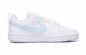 Nike Court Borough Low Chestnut Slip-Resistant Coverage Low-Top Skateboard Shoes GS White Blue 1 2669056