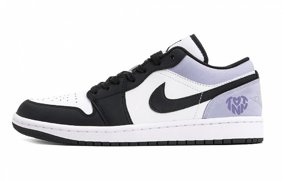 Jordan Air Jordan 1 Puppy Fragment Cushioned Slip-Resistant Low-Top Vintage Basketball Shoes Men's Black Purple купить в интернет-магазине Yoocart с быстрой доставкой по России.