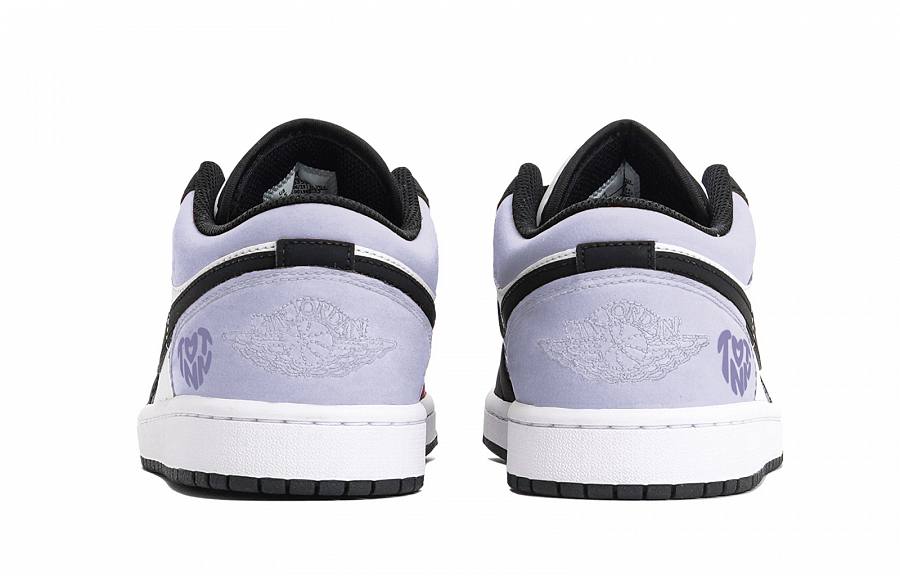 Jordan Air Jordan 1 Puppy Fragment Cushioned Slip-Resistant Low-Top Vintage Basketball Shoes Men's Black Purple купить в интернет-магазине Yoocart с быстрой доставкой по России.