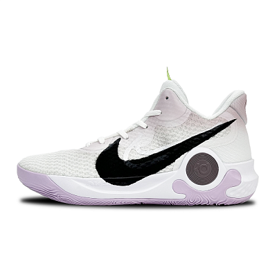 Nike KD Trey 5 IX Ep Large Logo Anti-Slip Wear-Resistant Mid-Top Vintage Basketball Shoes Unisex Light Purple
