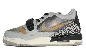 Jordan Legacy 312 Anti-Slip Wear-Resistant Low-Top Vintage Basketball Shoes GS White Gray 1 2669519
