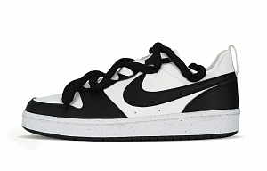 Nike Court Borough Low Top Skateboard Shoes GS Black White 1 2669539