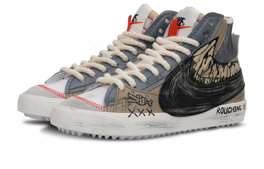 Nike Blazer Mid Top Skateboard Shoes Unisex Gray Brown купить в интернет-магазине Yoocart с быстрой доставкой по России.