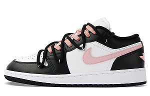 Jordan Air Jordan 1 Low Top Vintage Basketball Shoes Women's Black Pink 1 2669675