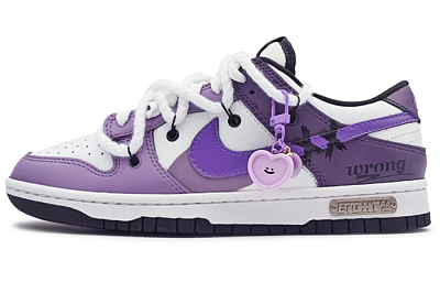 Nike Dunk Retro 'Black' Low-Top Skateboard Shoes Unisex Lavender