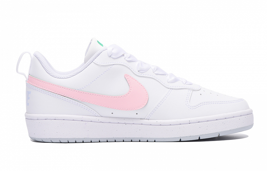Nike Court Borough Low Chestnut Slip-Resistant Coverage Low-Top Skateboard Shoes GS White Pink купить в интернет-магазине Yoocart с быстрой доставкой по России.