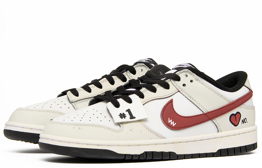Nike Dunk Retro Love Gas Station Anti Slip Wear Resistant Low Top Skateboard Shoes Unisex White Red купить в интернет-магазине Yoocart с быстрой доставкой по России.