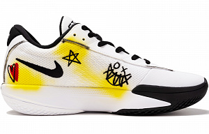 Nike Air Zoom G.T. Cut Academy Cushioned Wear-Resistant Breathable Low-Top Basketball Shoes Men's Yellow White 1 2670430