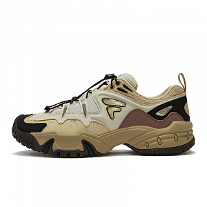 FILA FUSION KRIPTONITE Tooth Rock Shoes Low top Chunky Sneakers Men's Mist Gray Lunar Rock Yellow