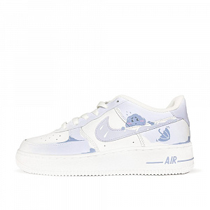 Nike Air Force 1 Small Dark Clouds Low top Skateboard Shoes For Women's GS Blue White