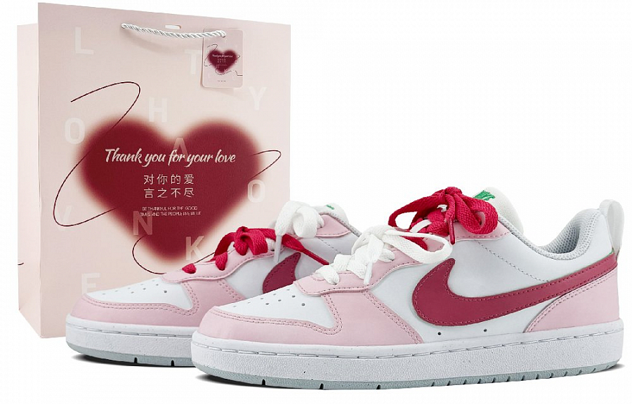 Nike Court Borough Anti Slip Wear Resistant Low Top Skateboard Shoes Women's Goddess Pink купить в интернет-магазине Yoocart с быстрой доставкой по России.