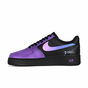Nike Air Force 1 Galaxy Falling Slip-Resistant Coverage Low-Top Skateboard Shoes Unisex Black Purple 1 2670650
