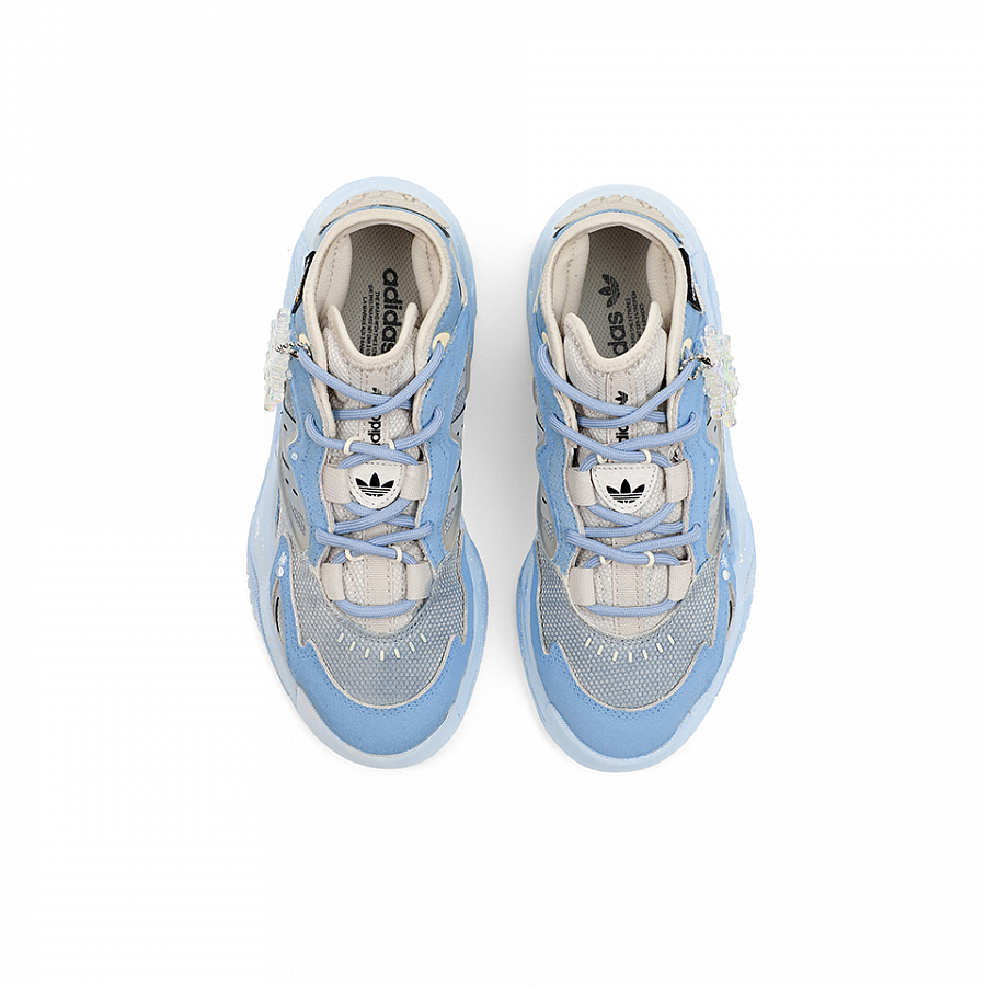 Adidas Originals Streetball Anti-Slip Wear-Resistant Mid-Top Casual Shoes Unisex Light Blue купить в интернет-магазине Yoocart с быстрой доставкой по России.