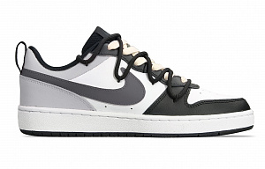 Nike Court Borough Low Puppy Fragment Low Top Skateboard Shoes GS Black Gray 1 2670735