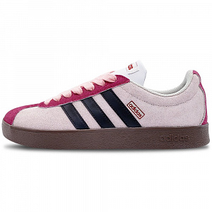 Adidas Neo Vl Court Slip-Resistant Impact Resistance Wear-Resistant Low-Top Skateboard Shoes Unisex Raspberry Pink